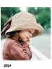 Wide Brim V-Back Summer Hat W/ Ribbon Bow 